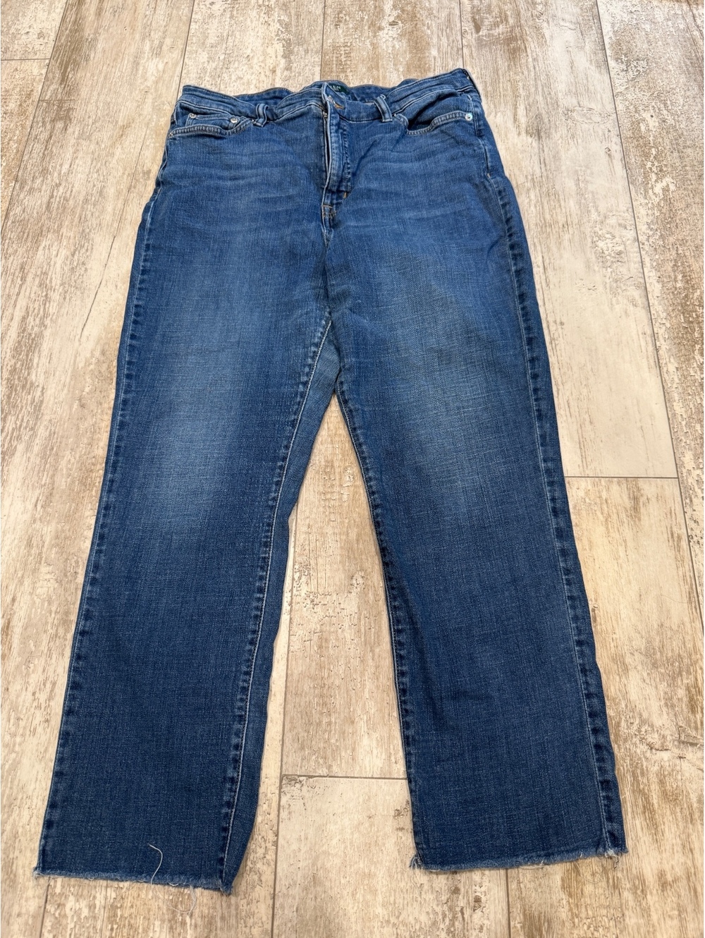 Lauren Ralph Lauren Womens 14 Straight Ankle Jeans Raw Hem